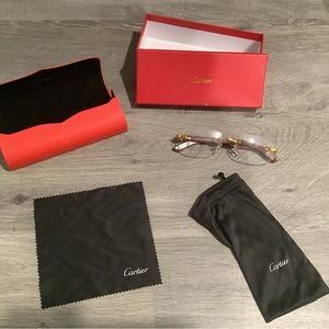 Cartier Glasses Clear Lens